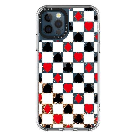 Spades Hearts Diamond Glitter Phone Case - iPhone 12 Pro Max Case