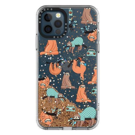 Musical Sloth Glitter Phone Case - iPhone 12 Pro Max Case