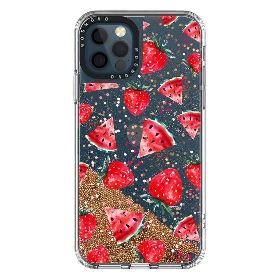 Watermelon and Strawberry Glitter Phone Case - iPhone 12 Pro Max Case