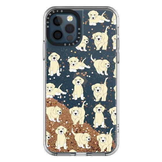 Golden Retriever Glitter Phone Case - iPhone 12 Pro Max Case