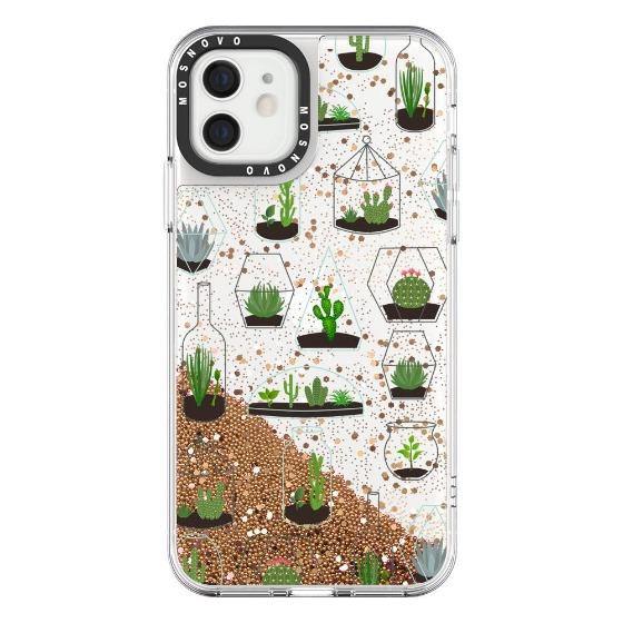 Cactus Plant Glitter Phone Case - iPhone 12 Mini Case