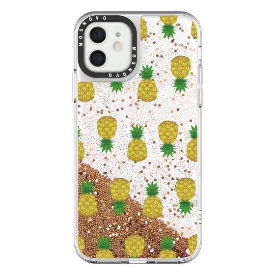 Cute Pineapples Glitter Phone Case - iPhone 12 Case