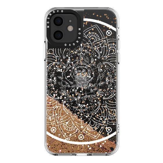 Rose Mandala Glitter Phone Case - iPhone 12 Case