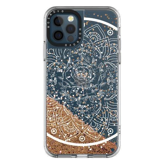 Rose Mandala Glitter Phone Case - iPhone 12 Pro Max Case