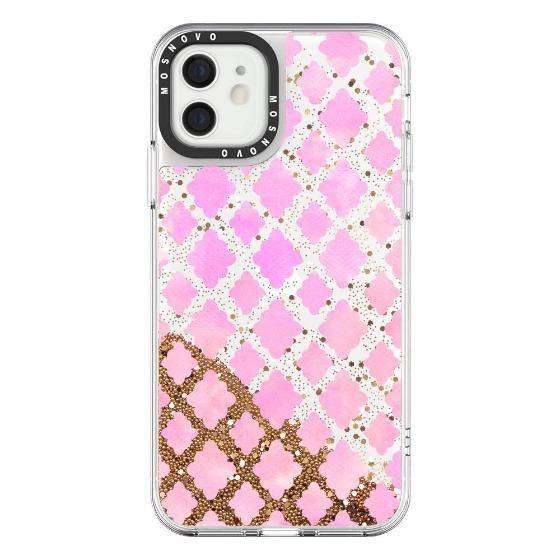 Flower Diamond Pattern Glitter Phone Case - iPhone 12 Case