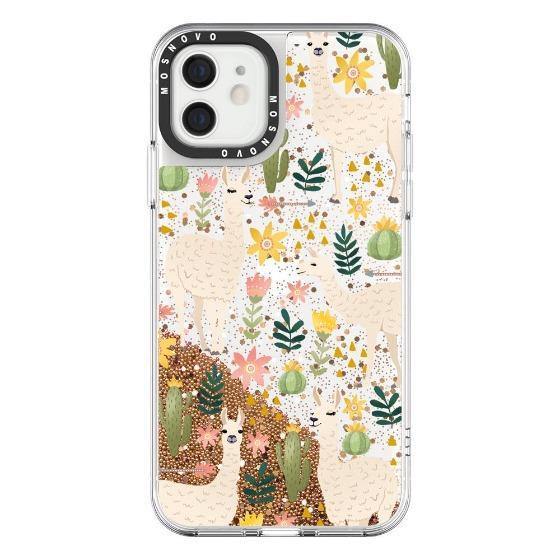 Desert Llama Glitter Phone Case - iPhone 12 Case