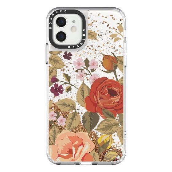 Vintage Roses Glitter Phone Case - iPhone 12 Mini Case