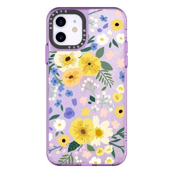 Spring Wild Floral Glitter Phone Case - iPhone 11 Case