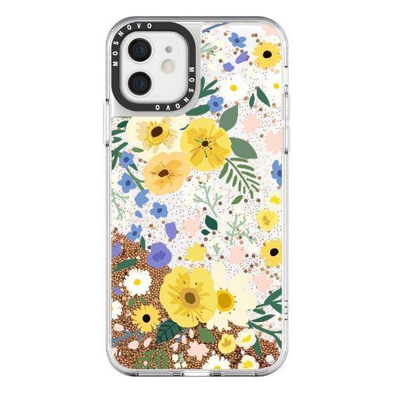 Spring Wild Floral Glitter Phone Case - iPhone 12 Mini Case