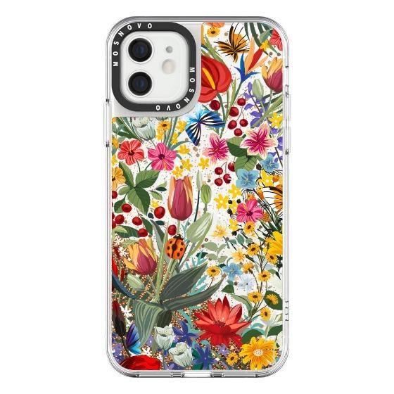 In The Garden Glitter Phone Case - iPhone 12 Mini Case