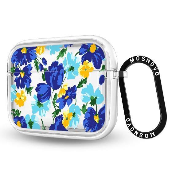 Bluish Flowers Floral AirPods Pro Case