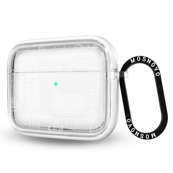 White Potted Cactus AirPods Pro Case