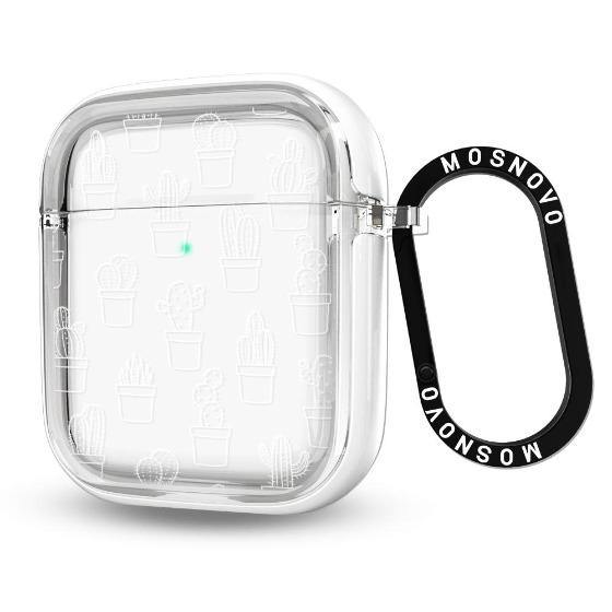 White Potted Cactus AirPods 1/2 Case