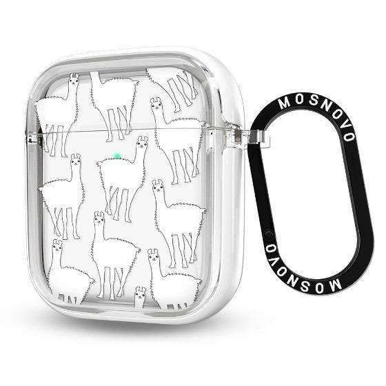 White Llama AirPods 1/2 Case