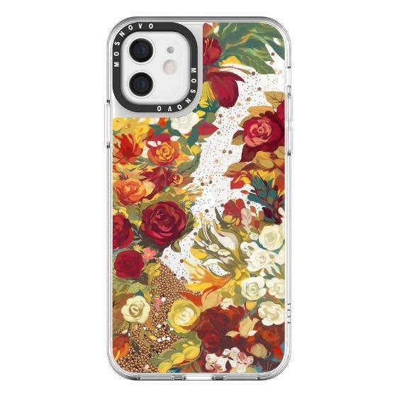 Rose Bush Glitter Phone Case - iPhone 12 Mini Case