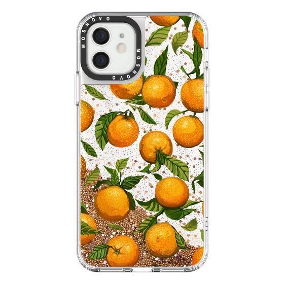 Orange Glitter Phone Case - iPhone 12 Mini Case