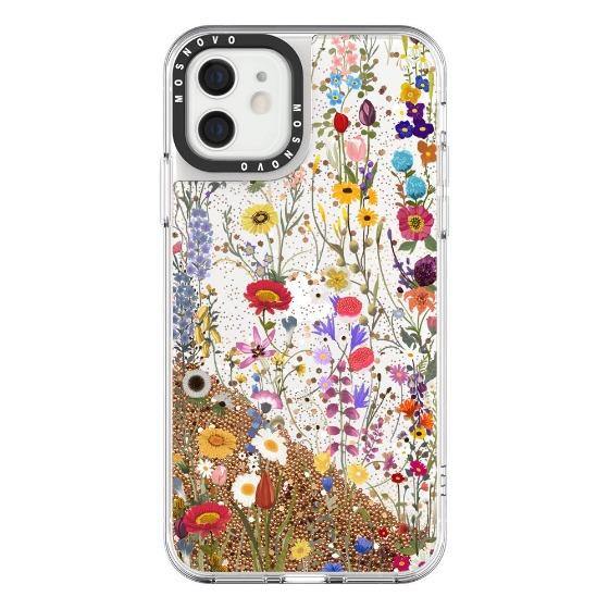 Summer Meadow Glitter Phone Case - iPhone 12 Case