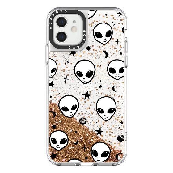 Cute Alien Glitter Phone Case - iPhone 12 Mini Case