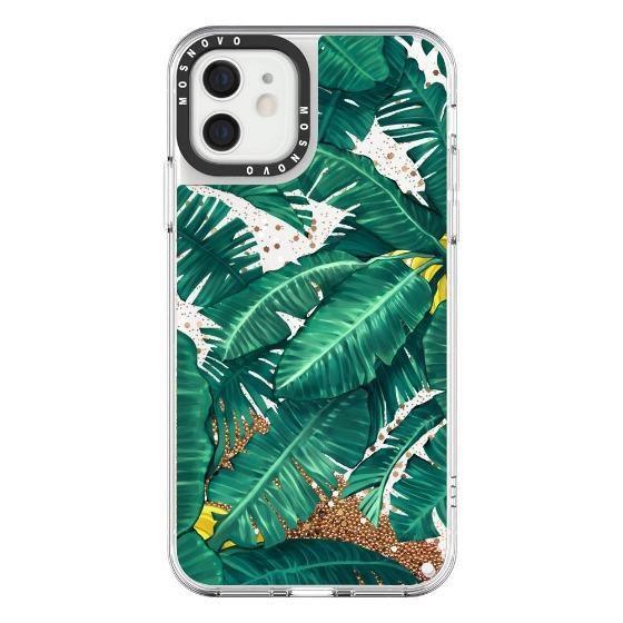 Banana Tree Glitter Phone Case - iPhone 12 Case