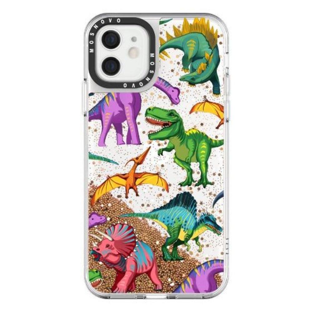 Dinosaur World Glitter Phone Case - iPhone 12 Case