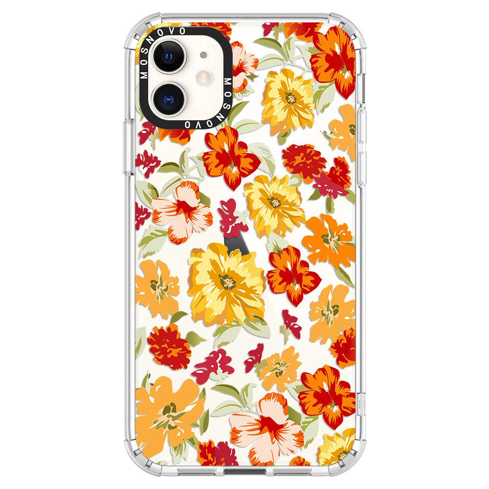 70s Boho Yellow Flower Phone Case - iPhone 11 Case