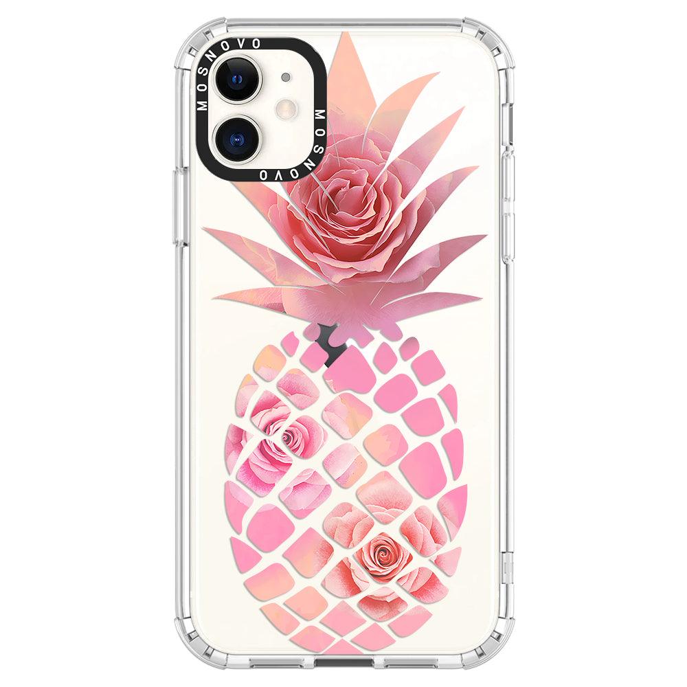 Pink Floral Pineapple Phone Case - iPhone 11 Case