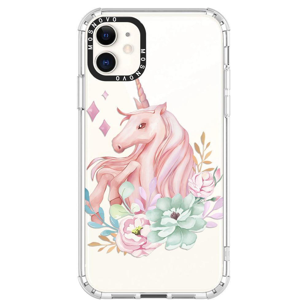 Pastel Flower Unicorn Phone Case - iPhone 11 Case