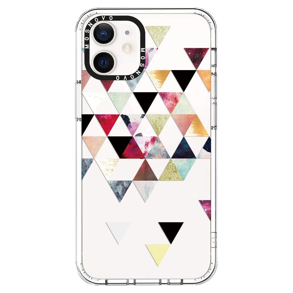 Triangles Stone Marble Phone Case - iPhone 12 Case