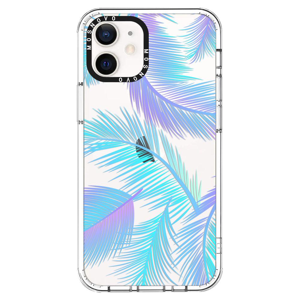 Gradient Tropical Palm Leaf Phone Case - iPhone 12 Case