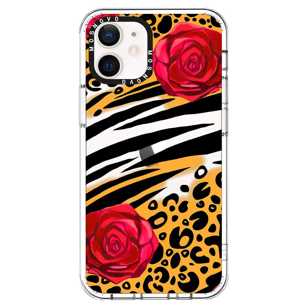 Wild Floral Leopard Phone Case - iPhone 12 Case