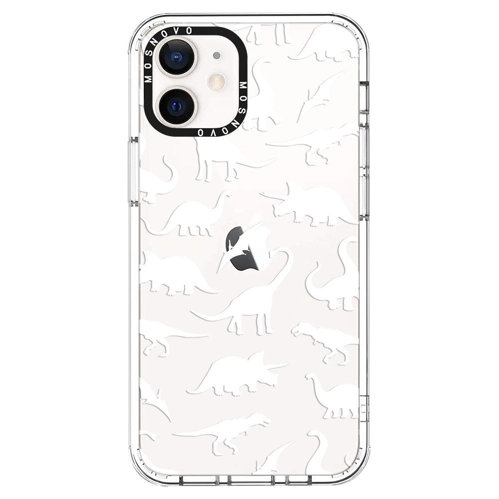 White Dinosaur Phone Case - iPhone 12 Case