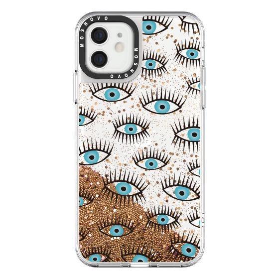 Evil Eyes Glitter Phone Case - iPhone 12 Mini Case