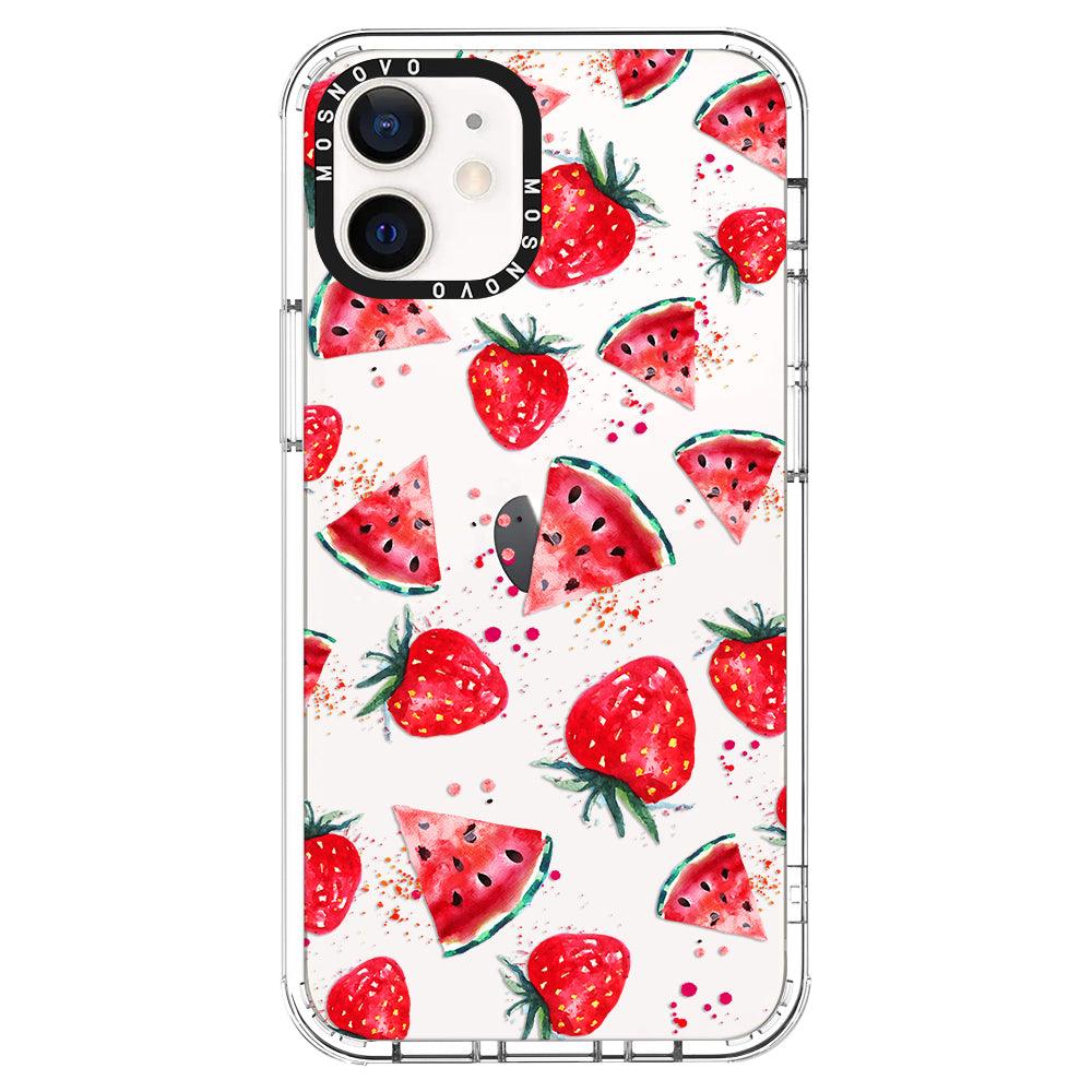 Watermelon Strawberry Phone Case - iPhone 12 Case