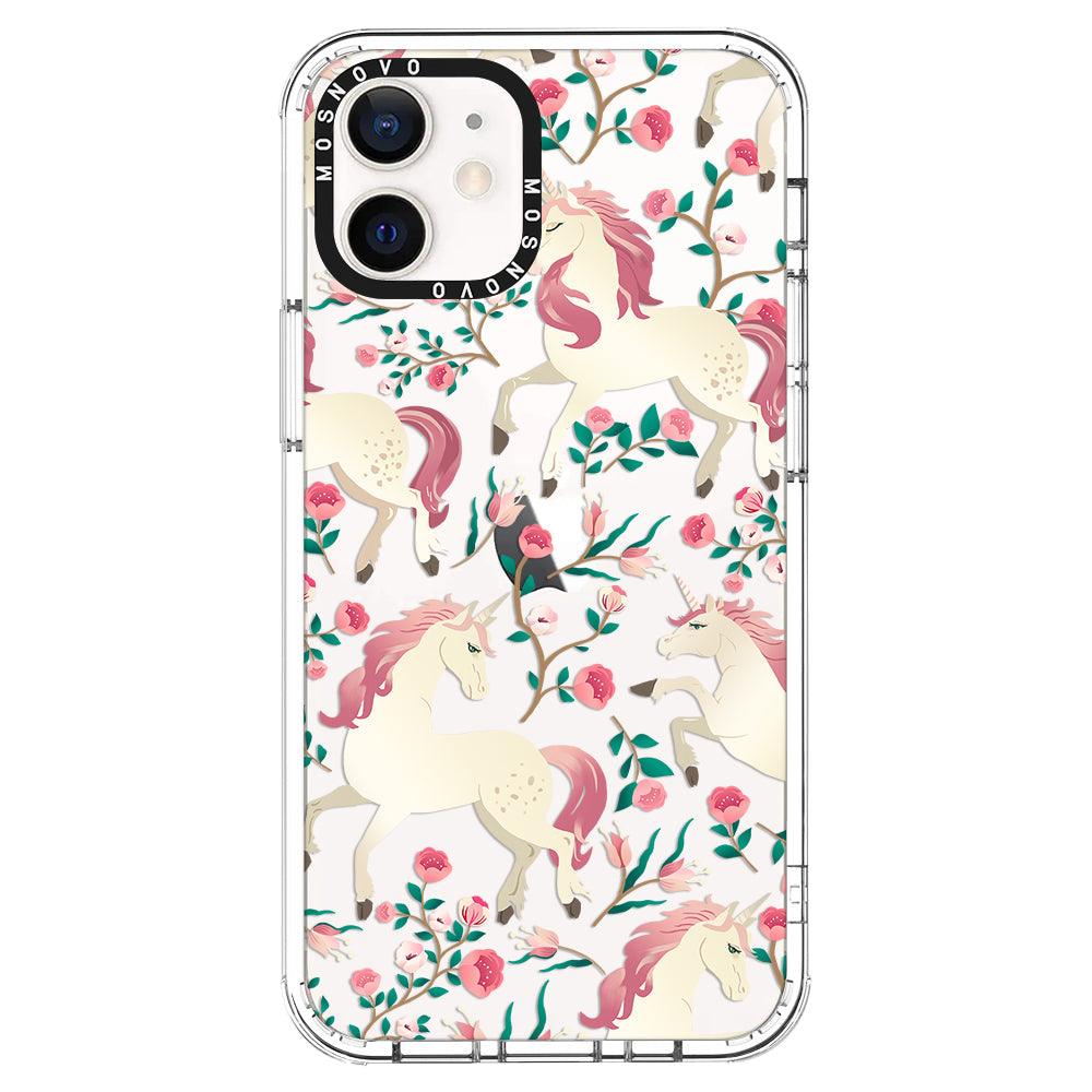 Unicorn Flower Garden Phone Case - iPhone 12 Case