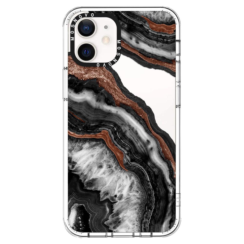 Black Agate Phone Case - iPhone 12 Mini Case