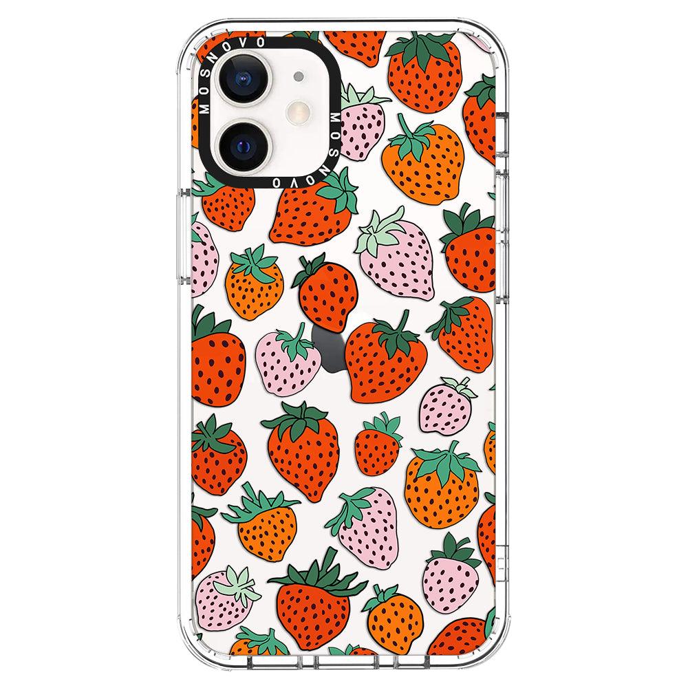 Cute Strawberry Phone Case - iPhone 12 Mini Case