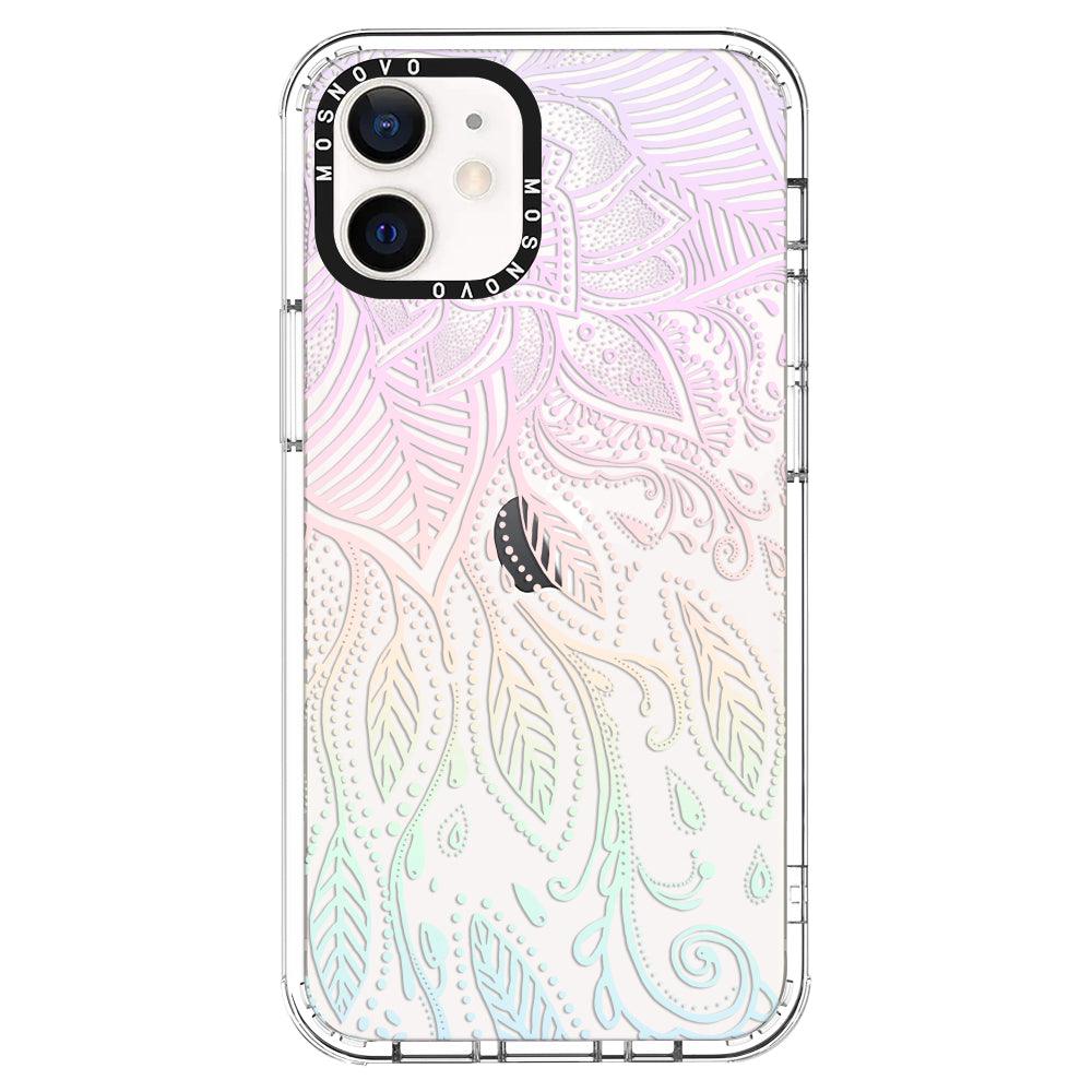 Pastel Rainbow Mandala Phone Case - iPhone 12 Case