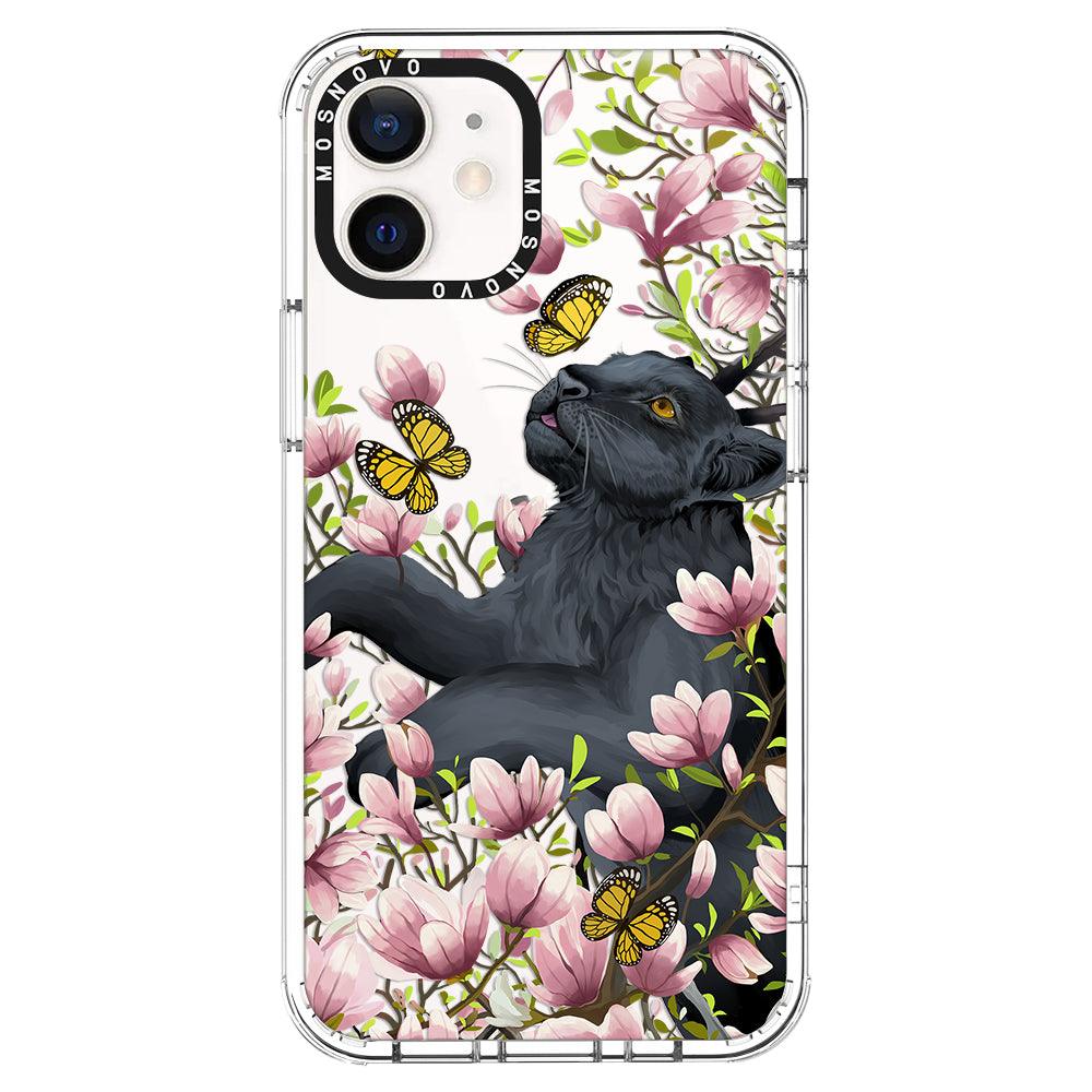 Black Leopard Garden Phone Case - iPhone 12 Mini Case