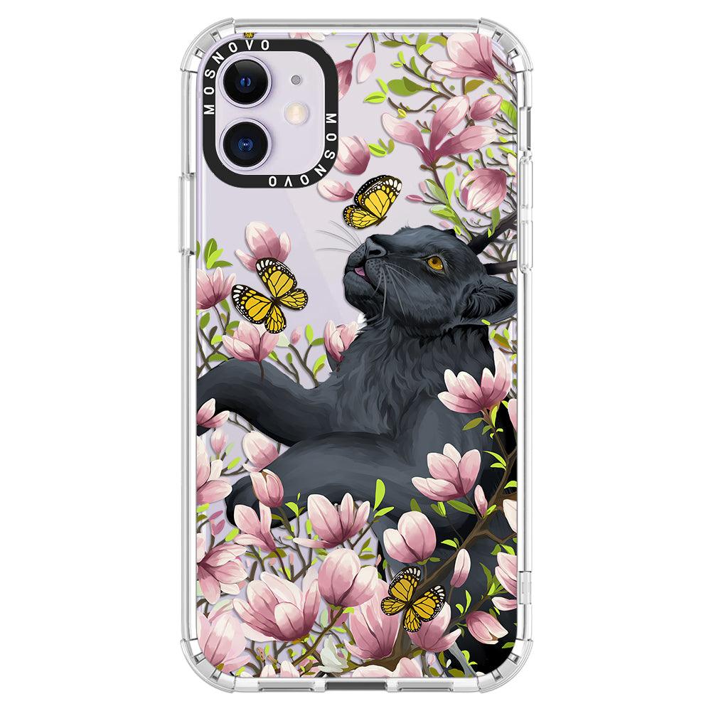 Black Leopard Garden Phone Case - iPhone 11 Case