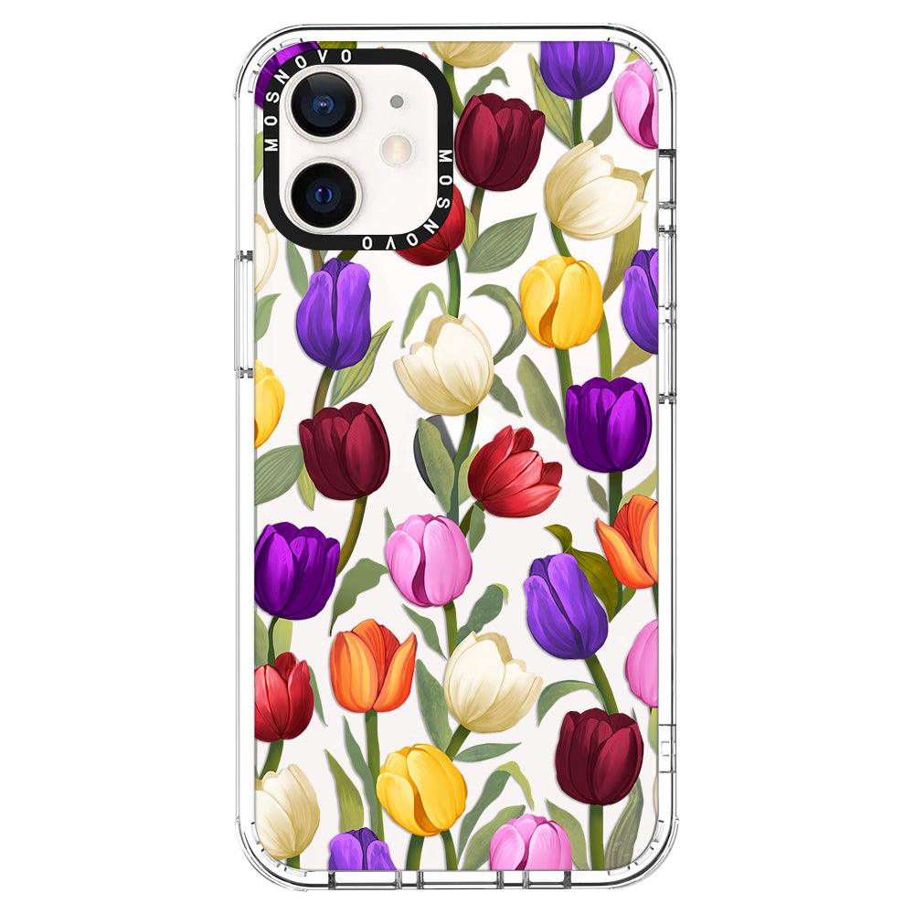 Colorful Tulips Phone Case - iPhone 12 Case