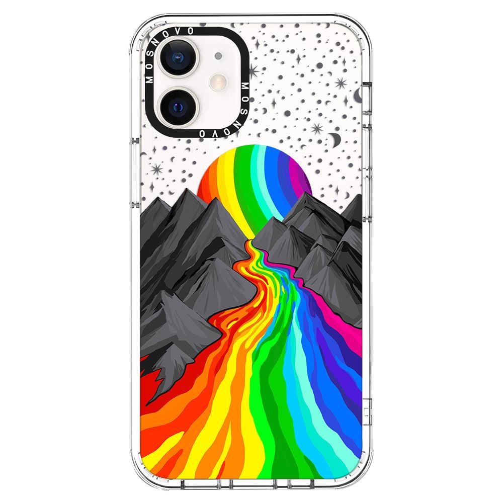 Rainbow Volcano Phone Case - iPhone 12 Case