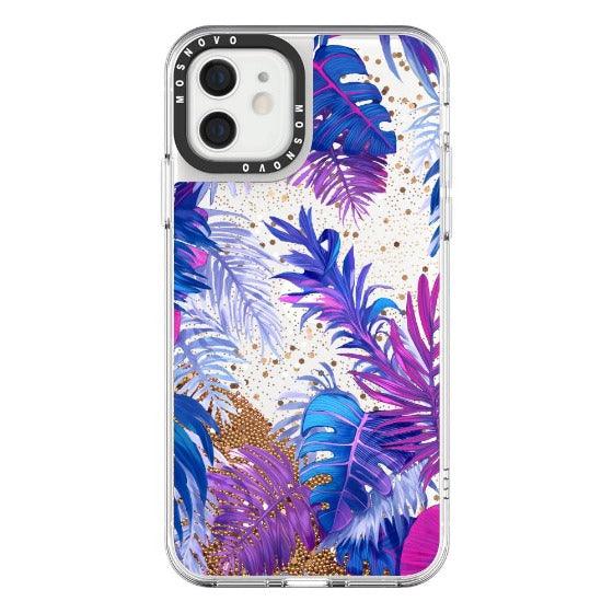 Fancy Palm Leaves Glitter Phone Case - iPhone 12 Case