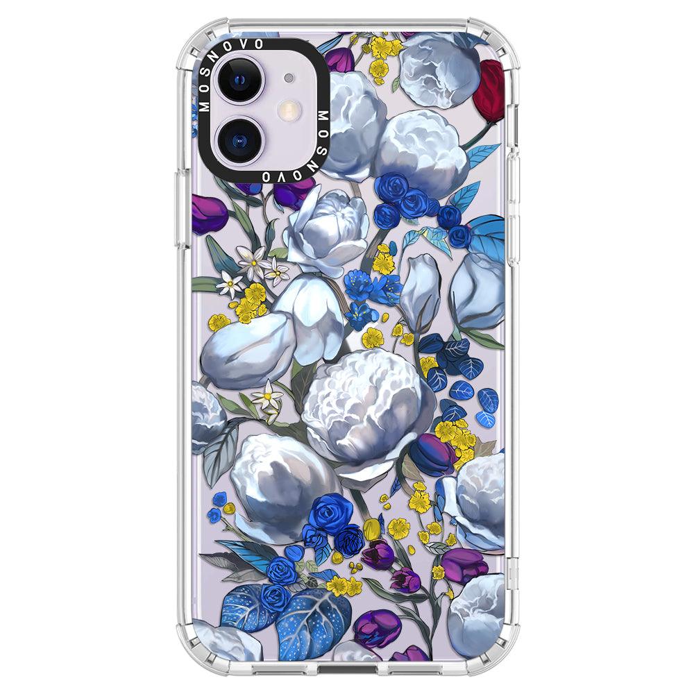 Purple Blue Floral Phone Case - iPhone 11 Case