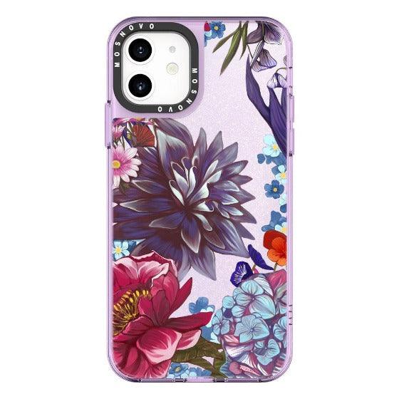 Blue Lilacs Glitter Phone Case - iPhone 11 Case