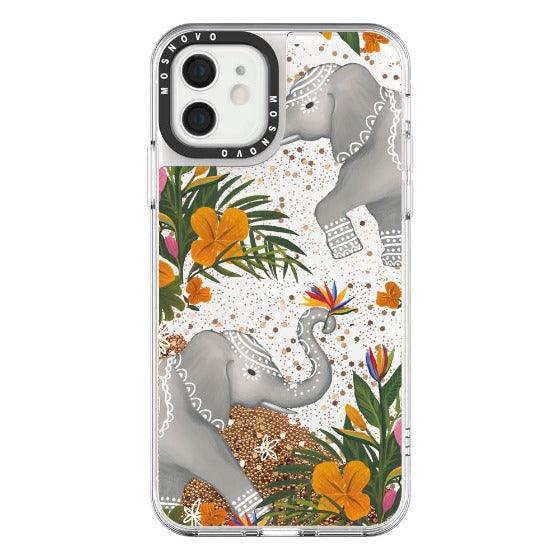 Elephant Glitter Phone Case - iPhone 12 Case