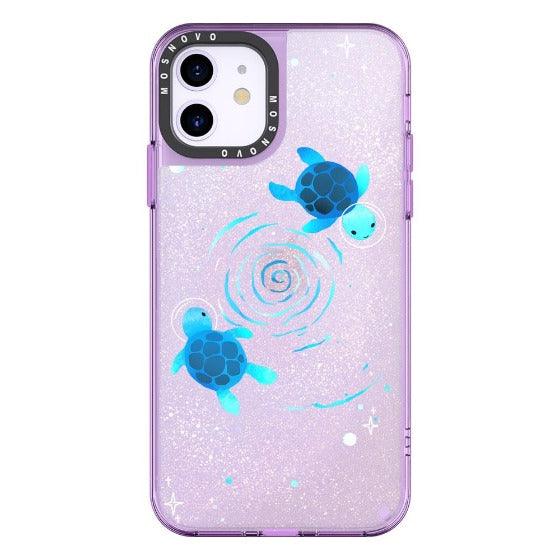 Space Turtle Glitter Phone Case - iPhone 11 Case