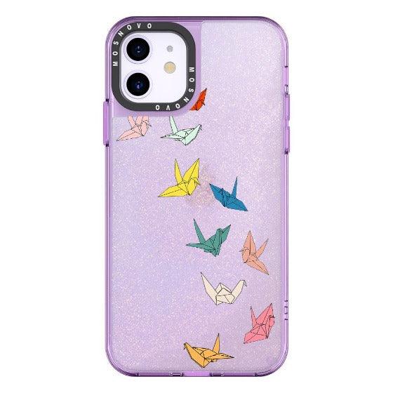 Paper Crane Glitter Phone Case - iPhone 11 Case