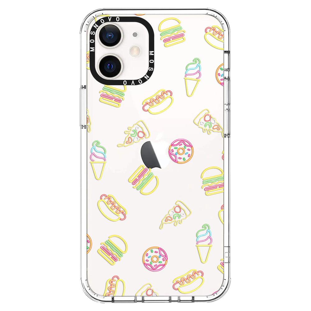 Neon Junk Food Phone Case - iPhone 12 Case