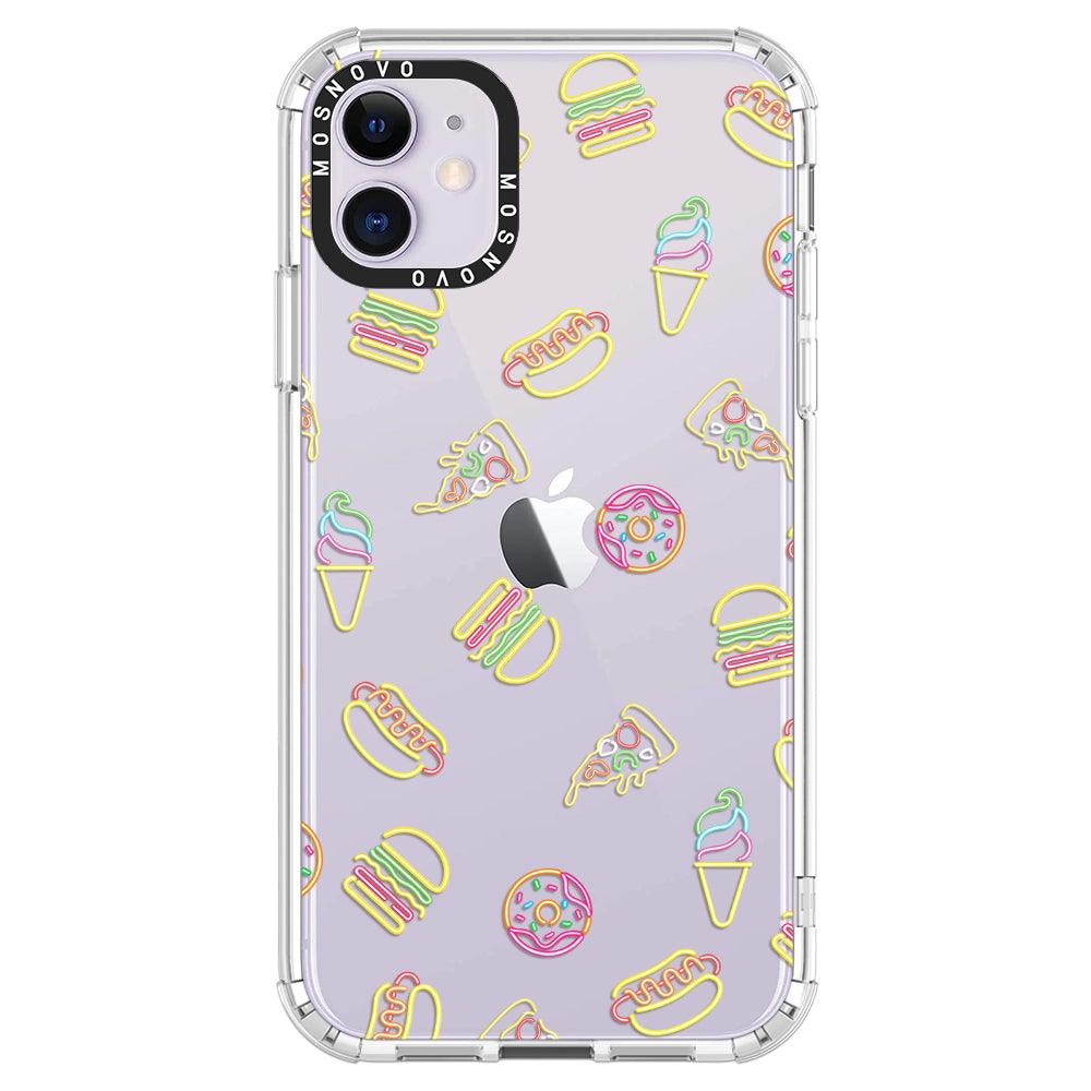 Neon Junk Food Phone Case - iPhone 11 Case