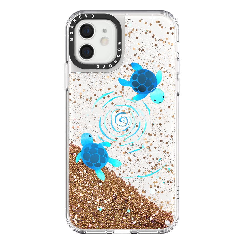 Space Turtle Glitter Phone Case - iPhone 12 Case